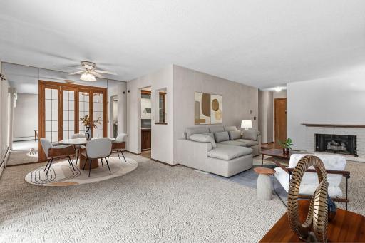 Living Room on the Right / Informal Dinning Room on the Left - This Picture is Virtually Staged