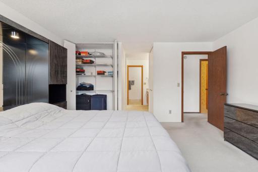 The primary bedroom offers two closets (1 walk-in), a linen closet, a large vanity and private bath.