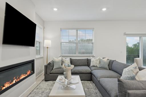 (Photo is of a model home, finishes will vary) The Great Room is the main gathering space of the home where daily recreation, relaxation and cherished memories with loved ones happen.