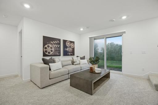 (Photo is of a model home, finishes will vary) This home features a finished basement!