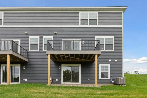 (Photo is of a model home, finishes will vary) The deck.