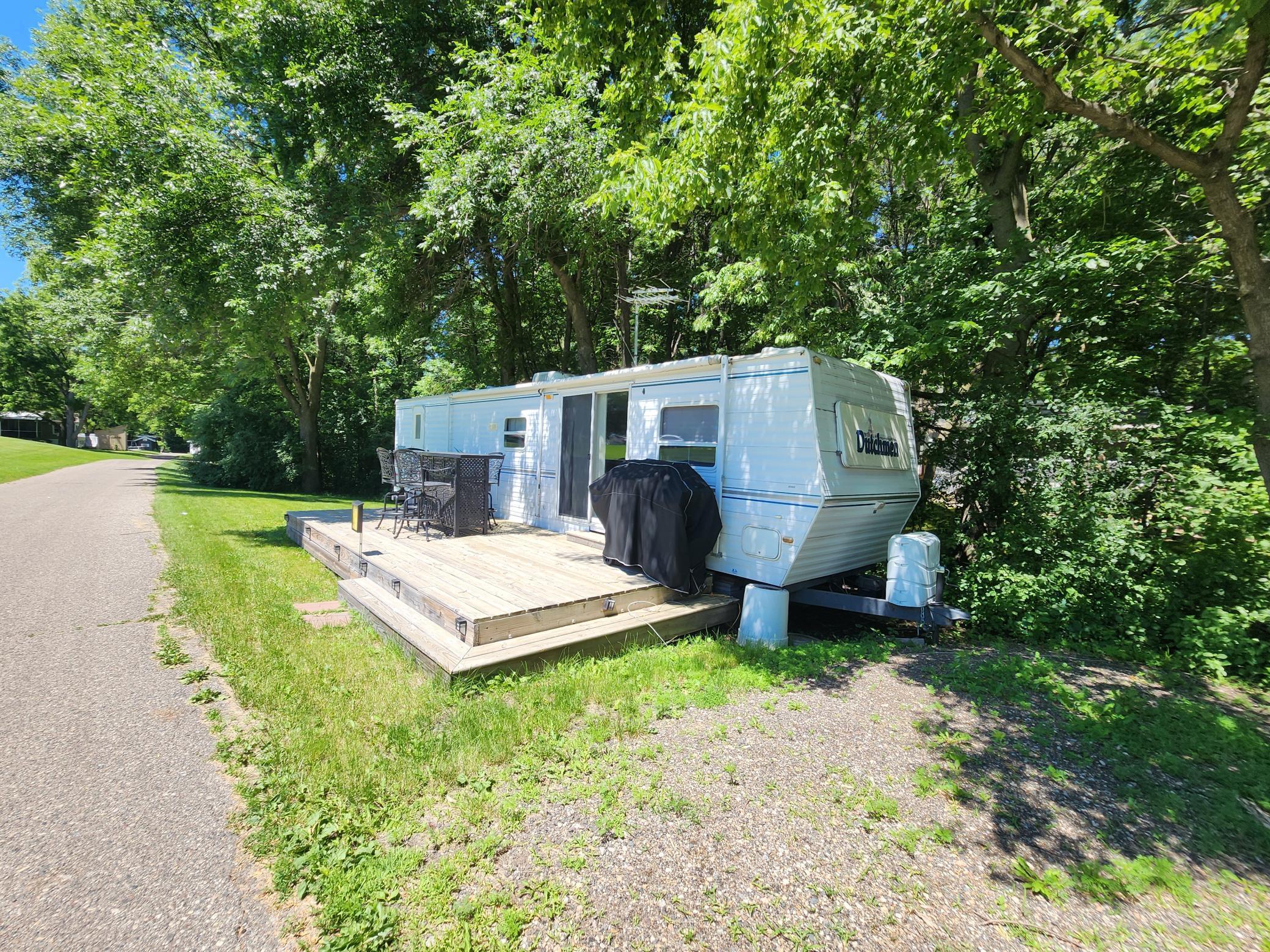 Backs up to the trees and then Frog Creek