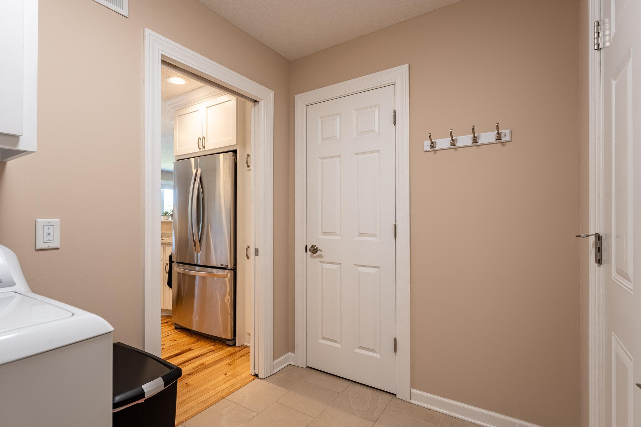 Coat closet in the mudroom/laundry room.