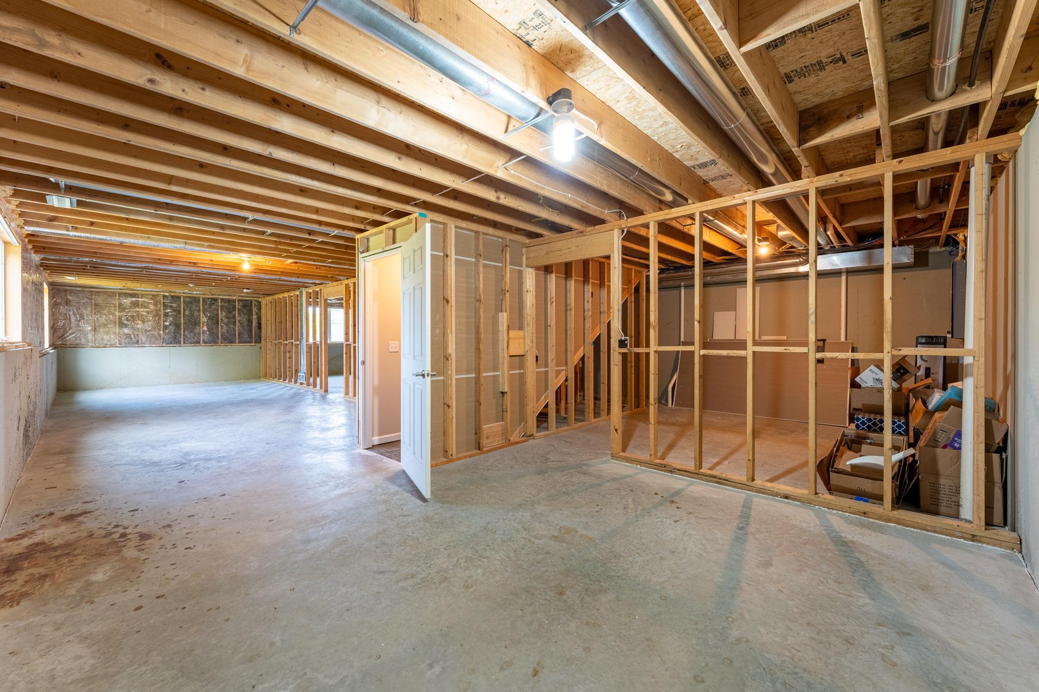 Lots of space to create the rooms that you want.
