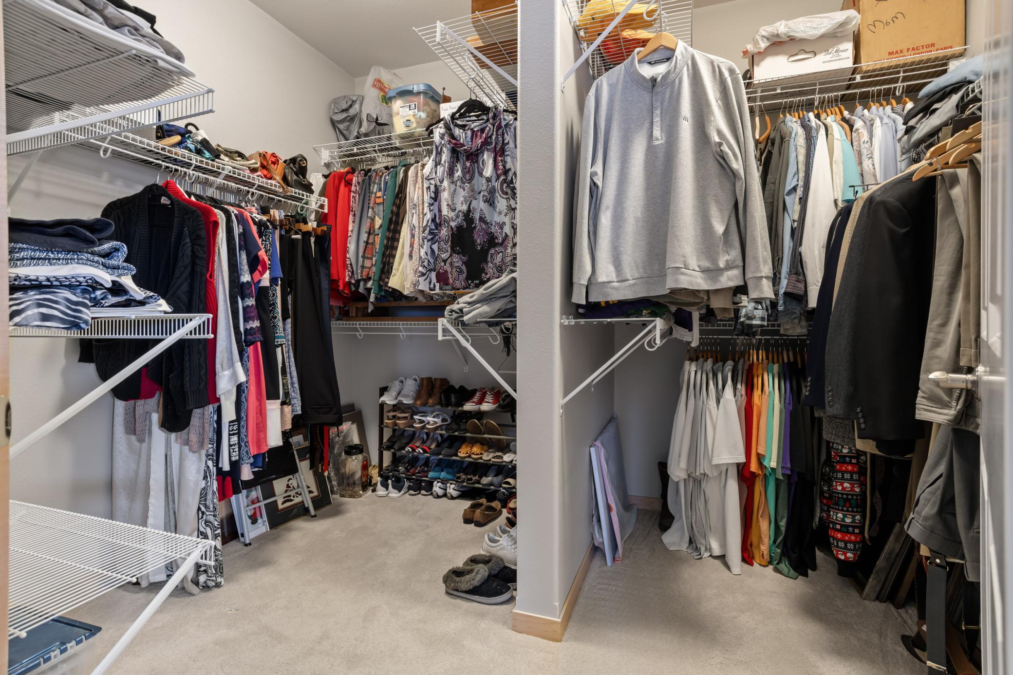 Primary walk in closet