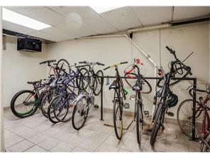 Bike storage area in basement