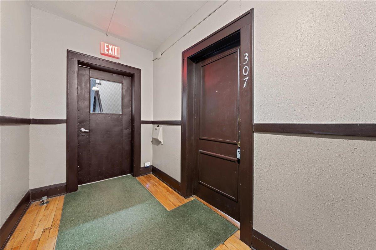 hallway next to back entrance