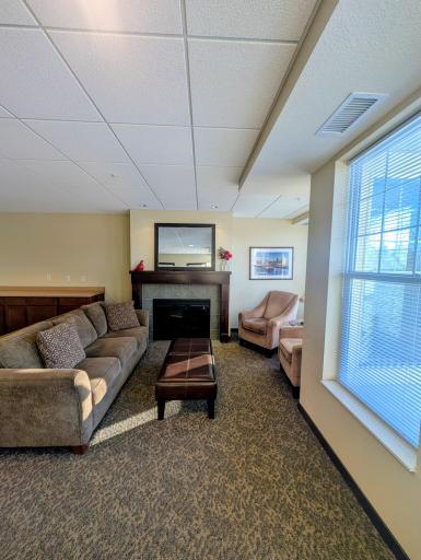 Comfortable and inviting community area ideal for hosting meetings or casual get-togethers.