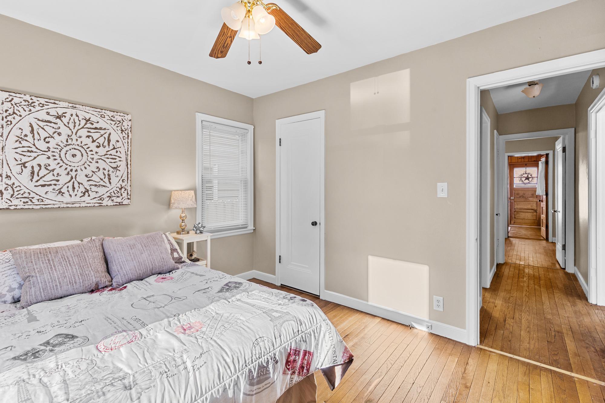 Main level bedroom #1 is located at the front of the home.