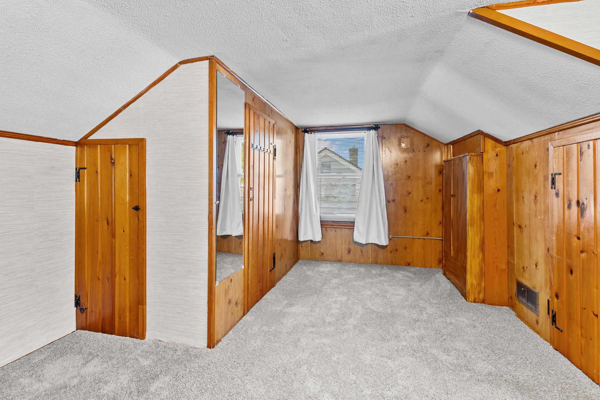 There are actually four different closets/storage spaces in the upper level.