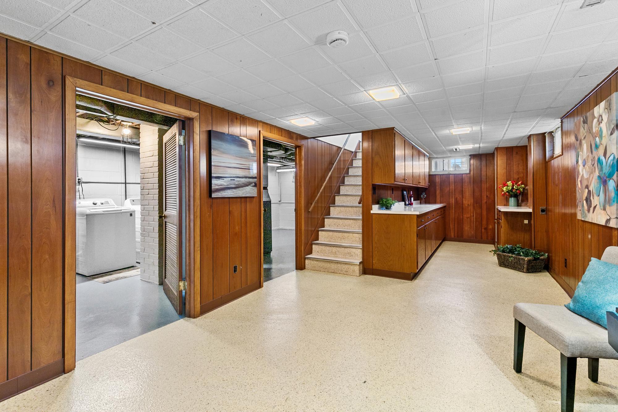 The lower level is ready for whatever you want to make it suitable for your style of living. There are so many possibilities!