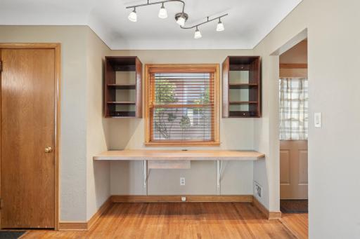 Built-in desk right off the entry; work-from-home or drop zone ready