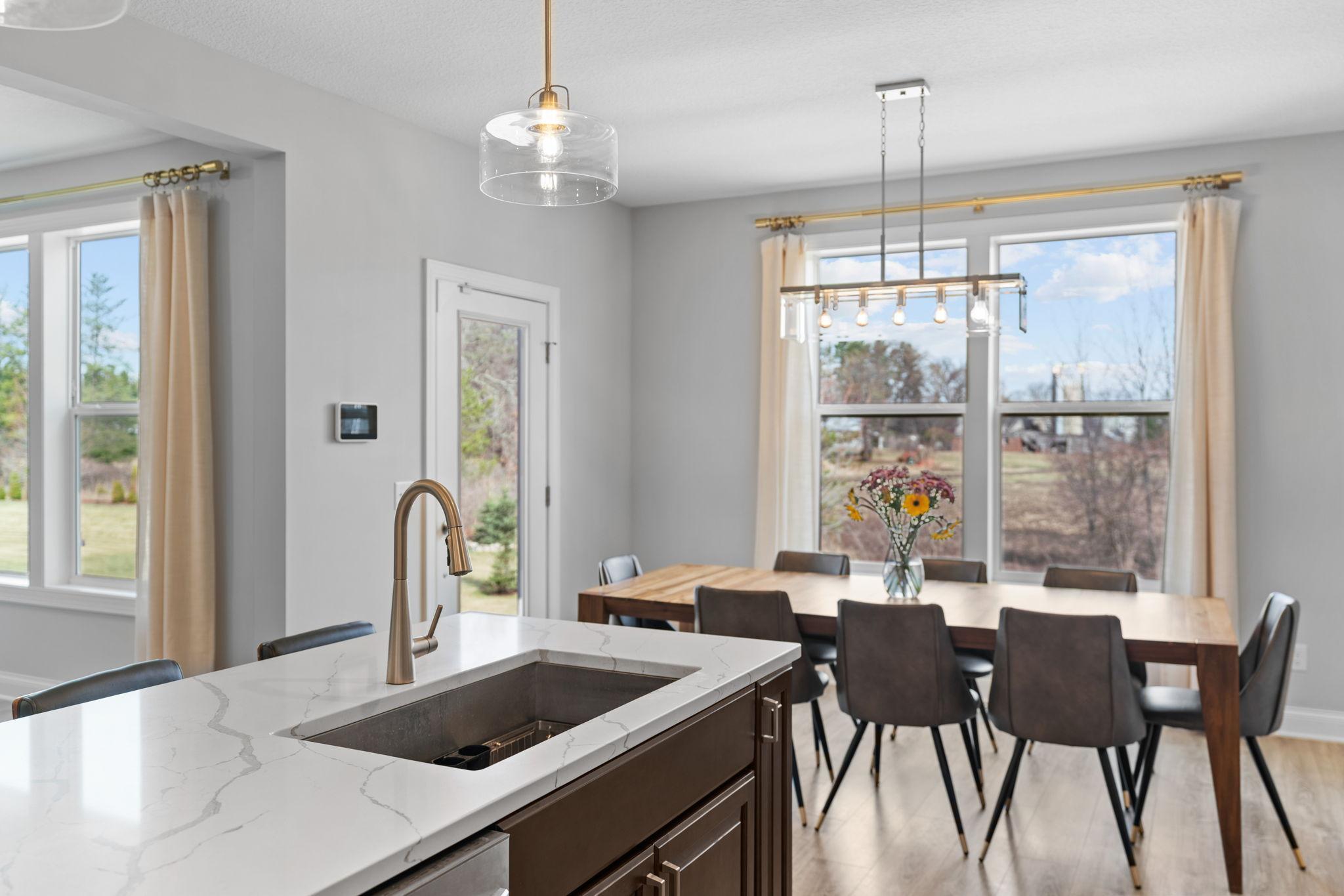 Featuring a large open dining "wing."