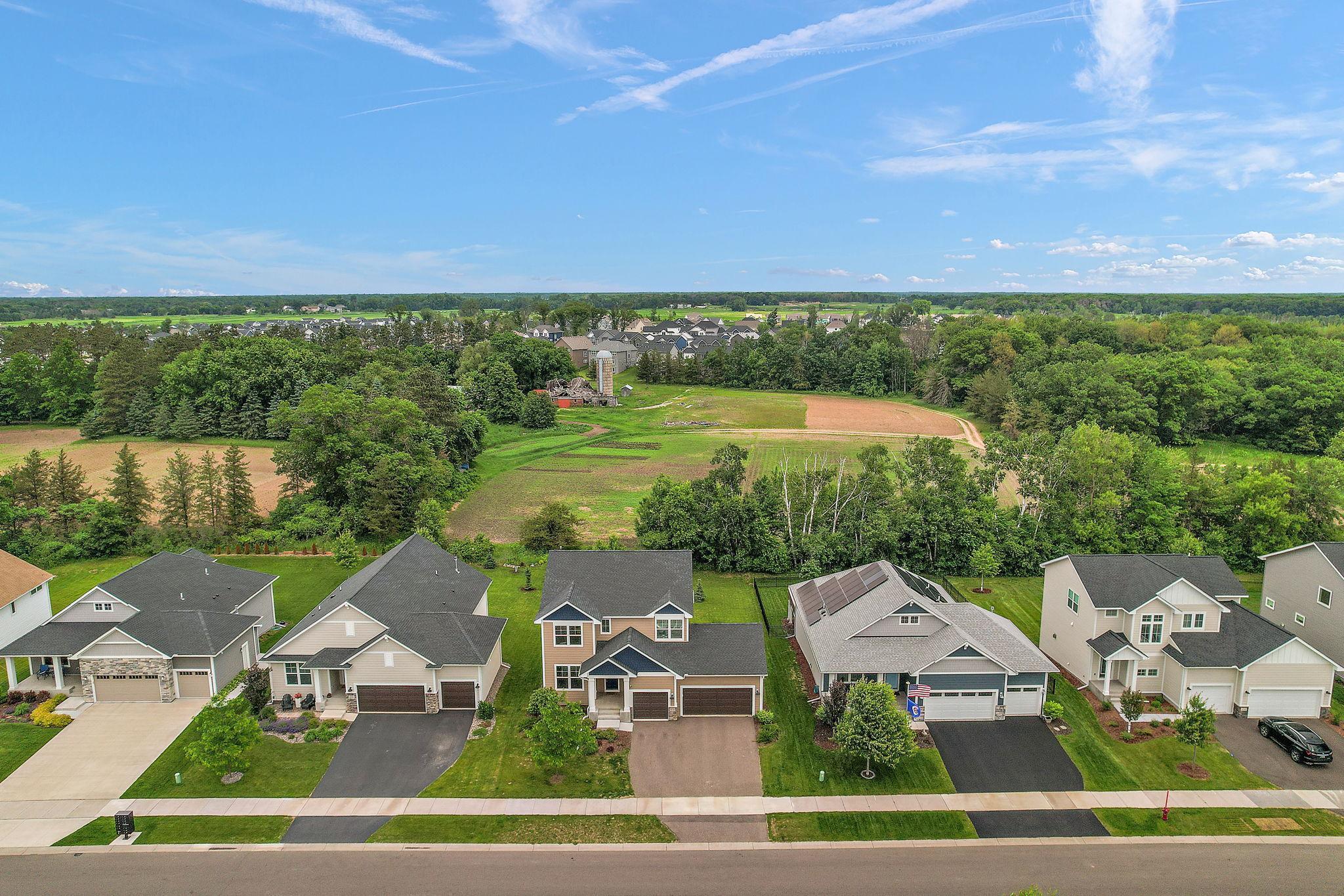Uniquely backing up to peaceful Minnesota farmland.