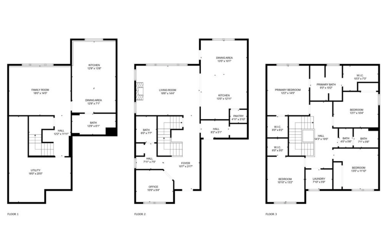 Floor Plans for all levels.