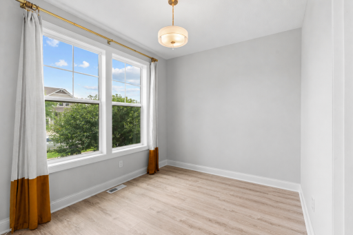 Head to your left through the french doors to the office.