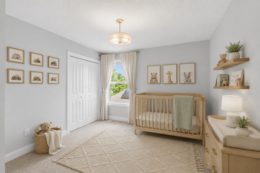 Inside the 2nd upstairs bedroom, you'll find a large closet and spacious floorspace.