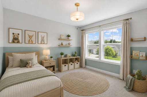 The third bedroom is filled with natural light, and another oversized closet.