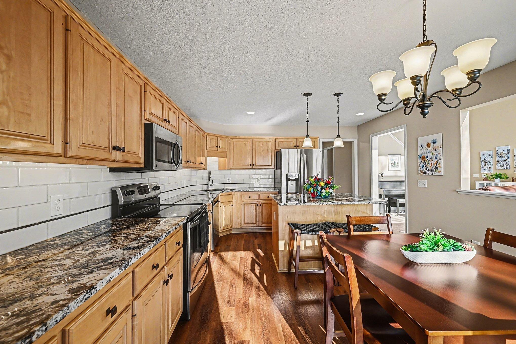 Lots of cabinets and counterspace