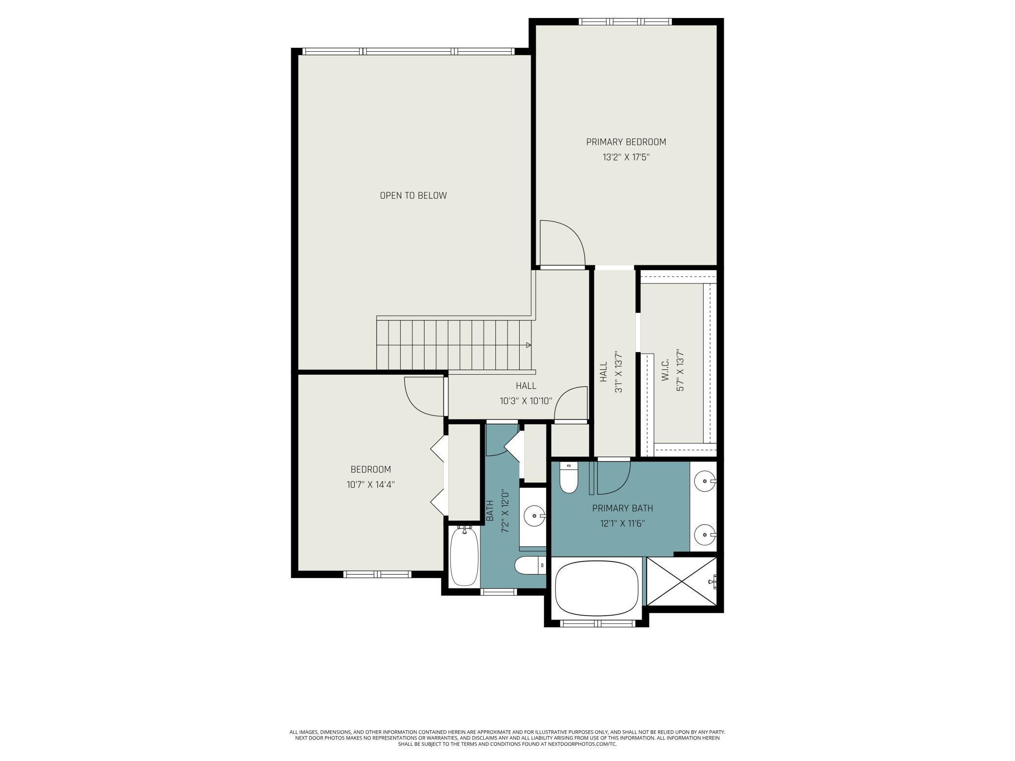 Upper level floorplan