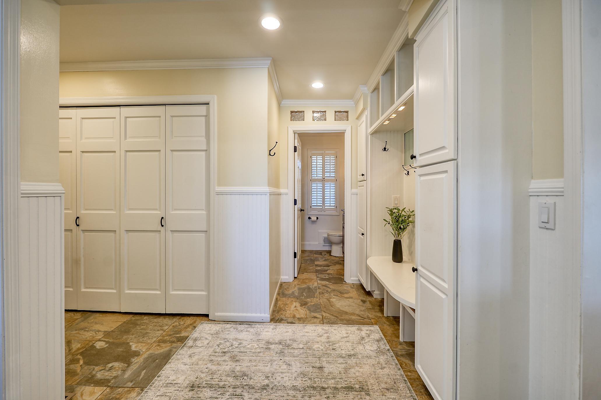 Mudroom & 1/2 Bath by Garage Entrance
