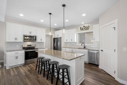 Large kitchen island for cooking or entertaining