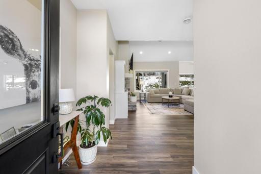 You will walk into a bright and open home