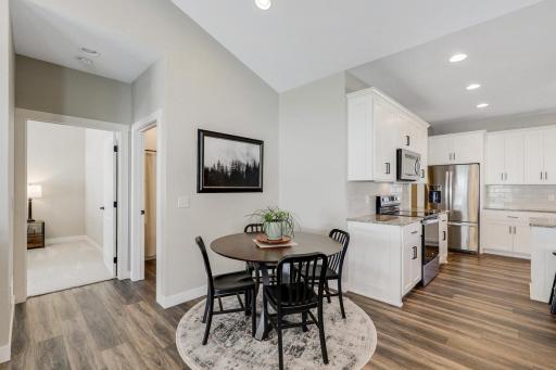 Cozy dining area for eating, puzzles, crafts, or relaxing
