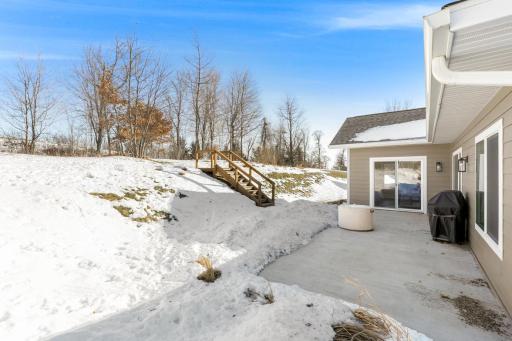 Large patio where you can make all your grilling desires happen!