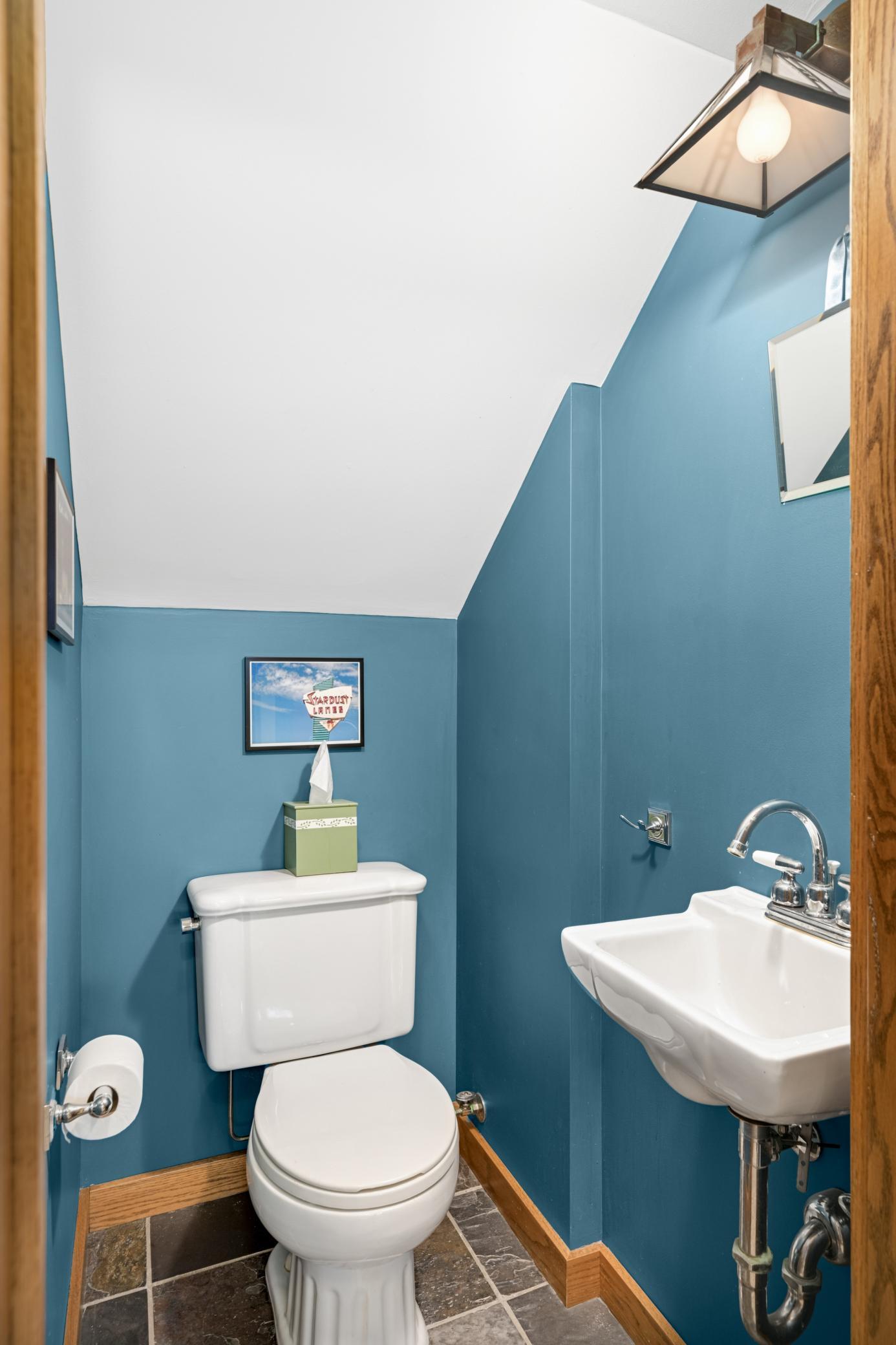 Lower level half bath