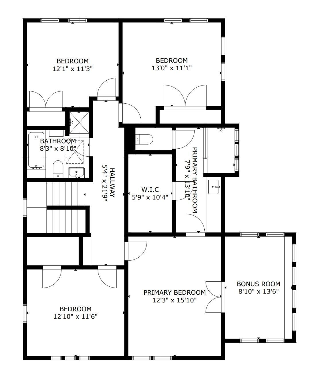 Upper level Floorplan