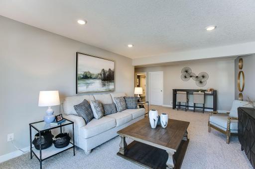 The lower level family room - comes FINISHED!