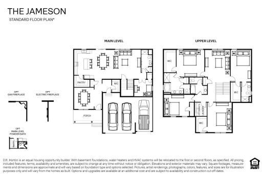 7996 Marquette Ct NE features laminate flooring throughout the main level, optional powder bath on the main level, electric fireplace and optional laundry room cabinets.
