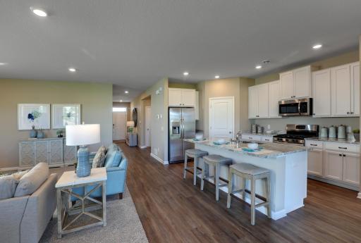 Kitchen & Living Room *Pictures are of model home, colors and finishes may vary. *