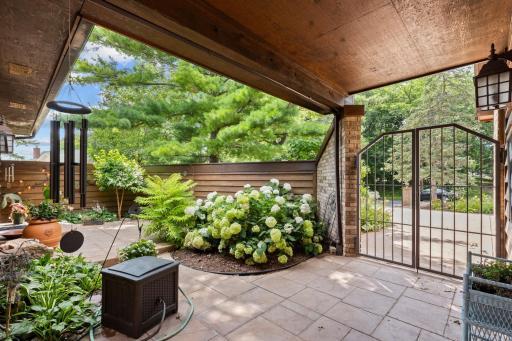 Gated front porch & patio