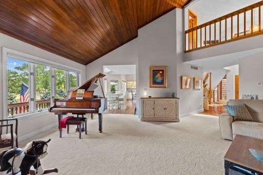 Living Room features open cat walk and very spacious