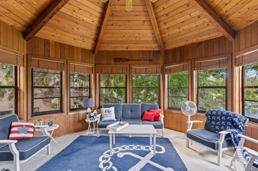 Sun Room features beautiful views of the lake and backyard!