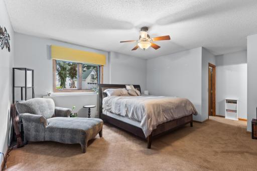 Lower Level Bedroom 4 is very spacious and has ceiling fan
