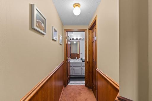 Hallway to the lower level bathroom