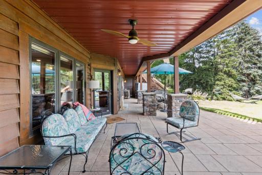 Door leads out to the large patio and backyard