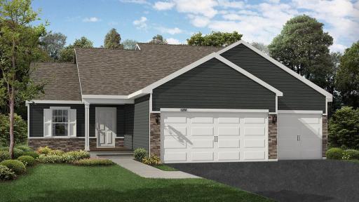 7064 Mackenzie Ct features the sought after American Classic elevation highlighted by stone accents. *Picture is a market rendering; actual colors may vary.