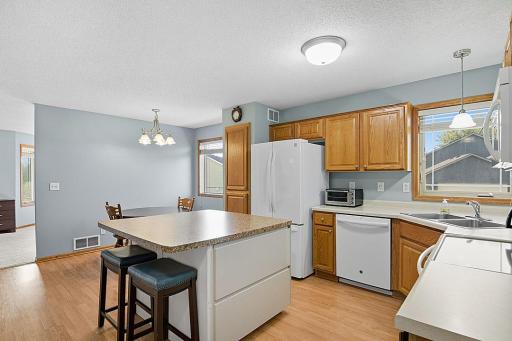 Nice center island with additional fridge