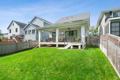 Living space opens to the covered back deck for indoor-outdoor living.