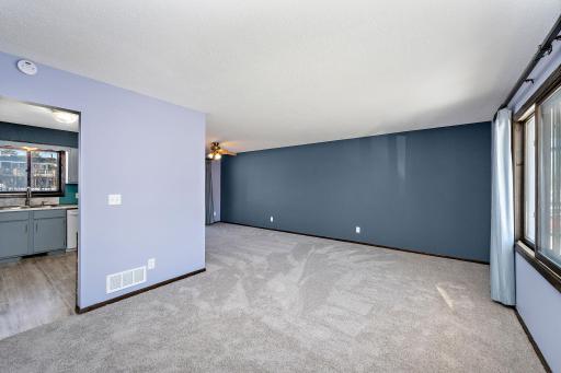 View from living room to dining room.