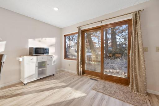Walkout doors to the perfect patio for entertaining.