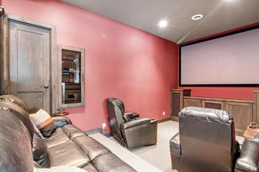 DNP Super Nova 120" projection screen in Theatre Room.