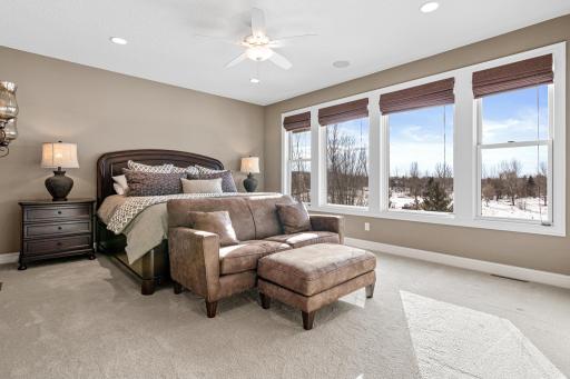 Luxurious Primary-Suite enjoying the private southern views.