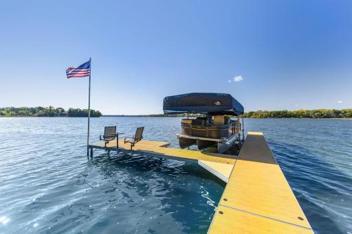 Dock and boat lift not included with sale