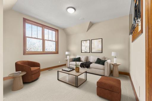 Upper level Recreational Room/Family Room- could even be used as an office (virtually staged)