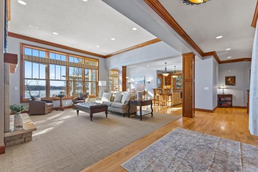 Open concept main level with spectacular lake views out every window!